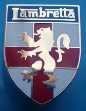 SCOOTER MOD BADGE - LAMBRETTA BADGE - LION ST GEORGE - GOLD PLATE