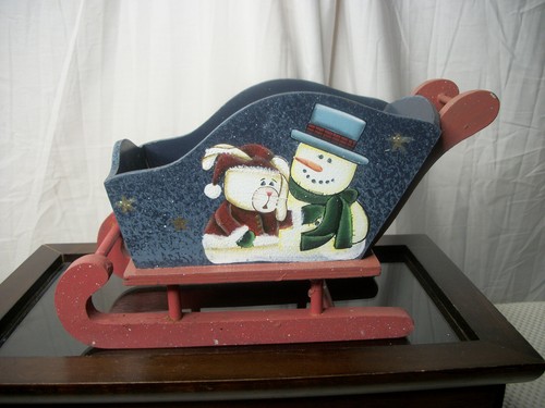 Vintage wooden sleigh - vintage,