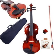 Glarry 4/4 Top Grade Maple Natural Violin Set with Case Bow Shoulder Rest String