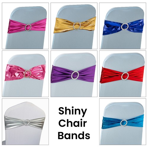 Shiny stretch chair cover - stretch, band