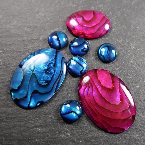 Abalone shell cabochons - , for