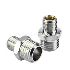 2 x Airbrush Hose Adaptor 1/8thBSP Male-1/4thBSP Male Airbrush Connector WD-51