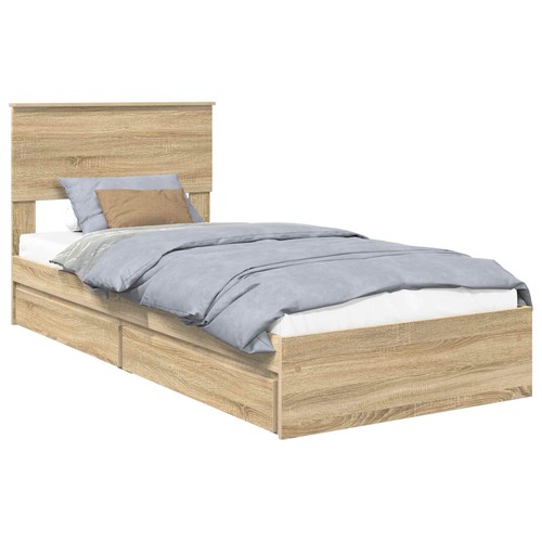 Storage bed with - bed, headboard