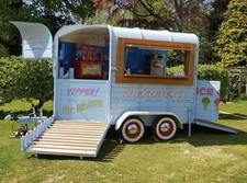 Converted horse box ice cream