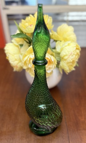 Vtg empoli italy green glass - empoli,