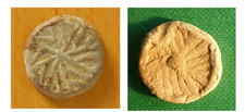 2 x  Medieval tokens showing millstones with three-quarter dress. Home counties.