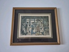 Antique Print ANTON PIECK Vintage Store Year 1966 Framed Clover Leaf UK