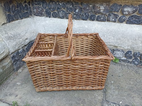 Vintage large wicker basket - vintage,