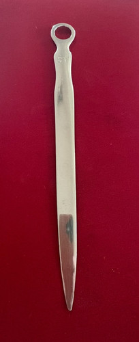 Solid silver meat skewer - meat,