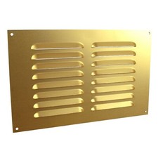 9" x 6" Louvre Vent Brass Anodised Aluminium / Metal Ventilation Grille Cover