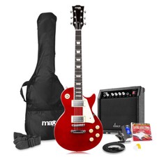 Max Gigkit LP Style Beginner Electric Guitar Pack with Amplifier - Dark Red