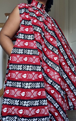 Red wax printed ankara - ankara, african