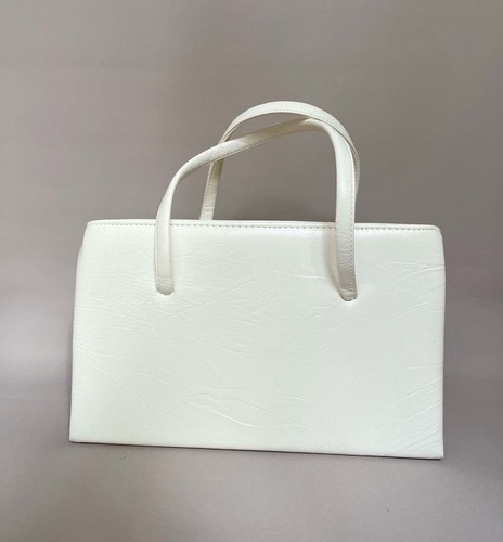 Vintage real leather white