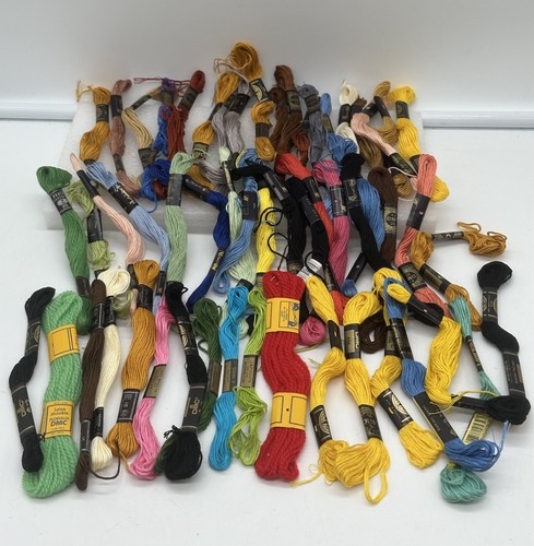 Vintage embroidery floss cross - embroidery,