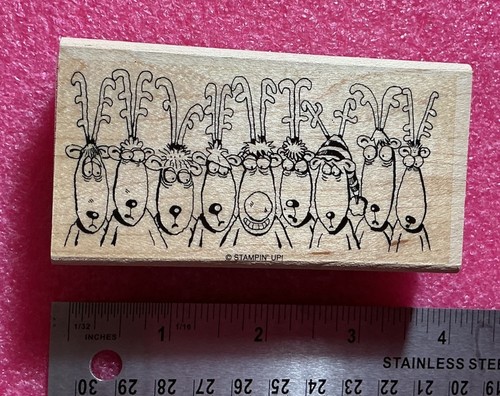 Stampin wood mounted red - wood,