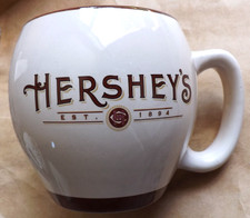 Hersheys Large Brown Barrel Mug USA Chocolate Advertising Coffee Cup
