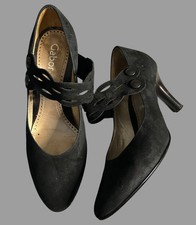 Gabor  Mary Jane Suede Black Formal Casual Shoes Size 5.5