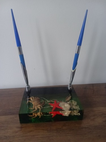 Vintage lucite desk set - set, with
