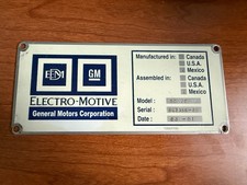 Locomotive Builders Plate from