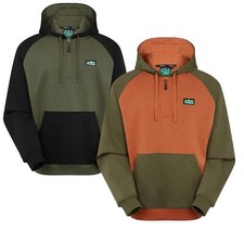 Ridgeline Kindred Hoodie Olive Black Orange Unisex Quarter Zip