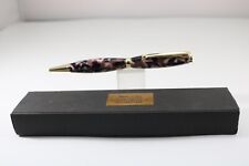 Vintage Bryan Ennis Purple Marble Ballpoint Pen, GT (Cased & Refill)