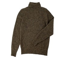 Merino Wool Donegal Roll Neck Jumper 