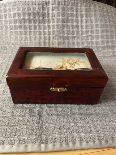Vintage decorated wooden