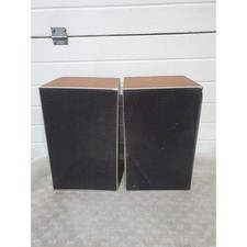 Pair Of Leak Hi-Fi Bookshelf Speakers Brown & Black Wooden Stereo Compact For PC