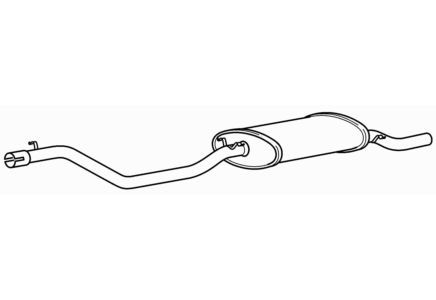 Rear exhaust silencer - exhaust, box