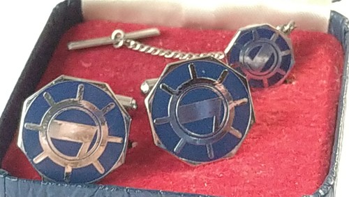 Vintage blue enamel silver - enamel/,