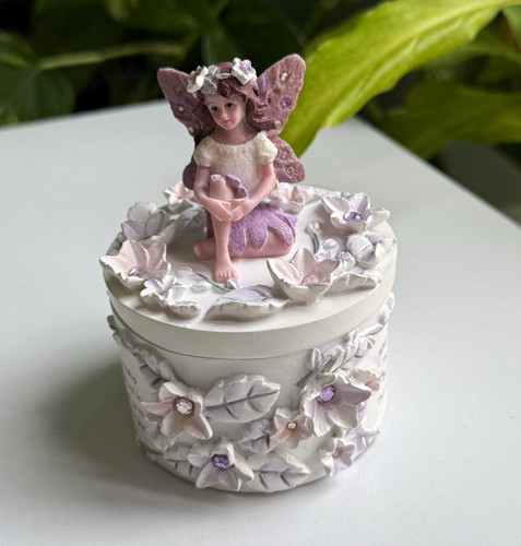 Fairy pixie trinket box purple - box,