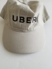 Uber Las Vegas Hat Cap Solid Tan Strap Back Script Logo