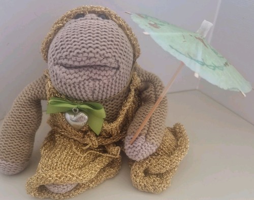 Tips monkey gold sparkly - gold,