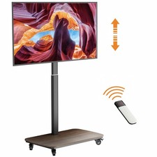 Electric Height Adjustable Rolling Stand 37-77" TV Bracket Cart for Home Office