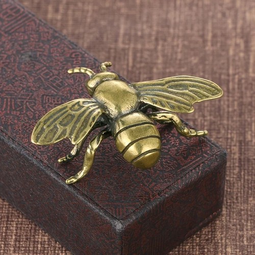 Brass bee statue - brass,
