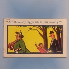 Comic Postcard 1961 Fat Lady