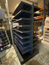 Gondola Shelving,  DOUBLE sided, Black, 2.1m, 20 Shelves