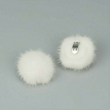 1 Pair Mink Fur Pom Pom Shoe