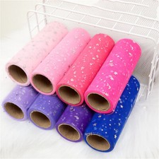 10Yards/Roll Net Tulle Tutu Fabric Glitter Sequin Netting Mesh Wedding DIY Craft