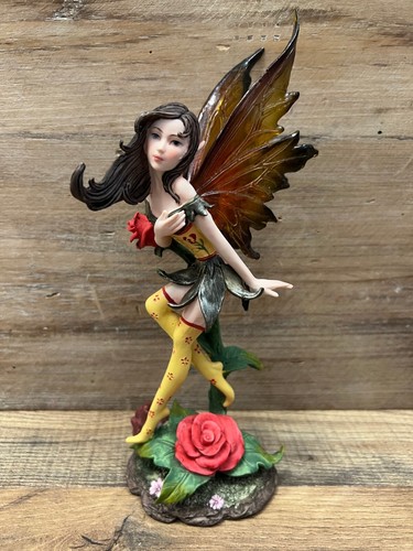 Fairy with rose resin - fairy,