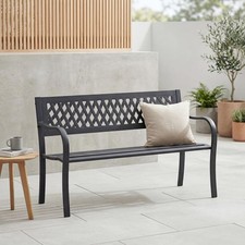 Garden Bench Steel Outdoor 3