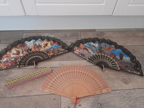 Vintage hand fan - hand,