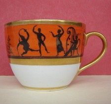 Coalport Porcelain Cup Rare Dancers c1810