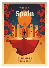 Spanish Vintage Poster Spanish Art Wall Print Retro Spanish Decor A3 size