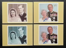 1997 The Golden Wedding Anniversary PHQ cards. 4-card Complete Set. Unused