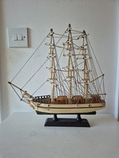  Model Sailing Ship 33 X 33cm Vgc Vintage Wooden