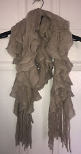 Ruffled taupe coloured wool