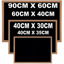 Large black board - black, wooden