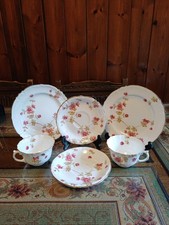 Antique Victorian Porcelain Trio x2. William Alsager Adderley & Co. Six Pieces.