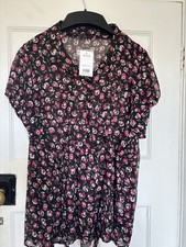 Evans Black Floral Chiffon